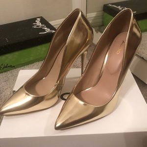Gold Aldo Pumps